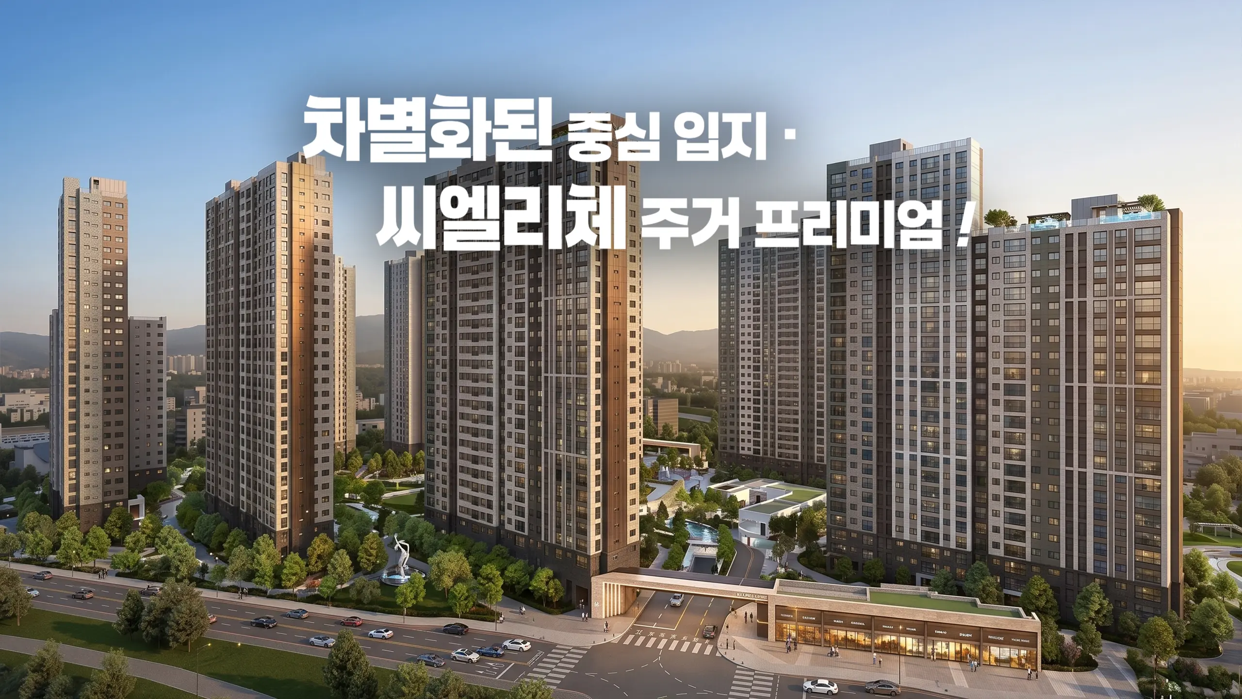 분평동 푸르지오 아파트 조경투시도